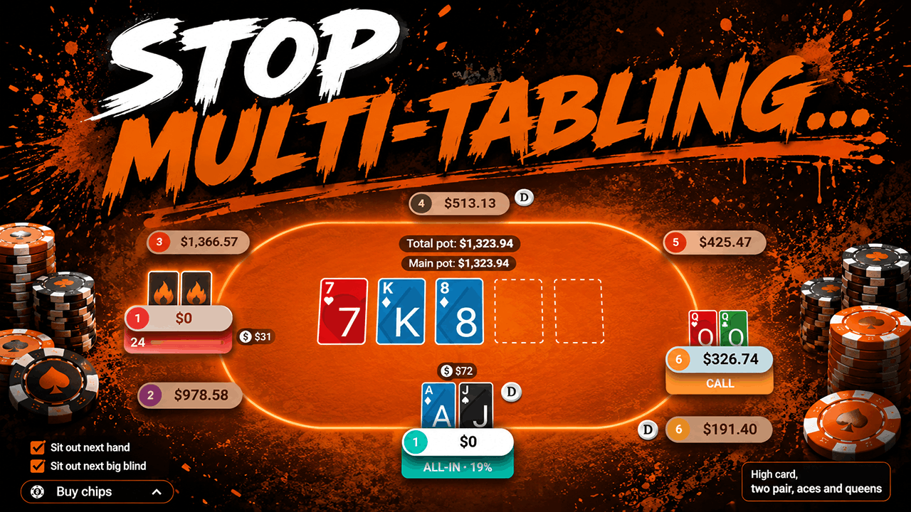 Why Multi-Tabling In Poker Is Overrated