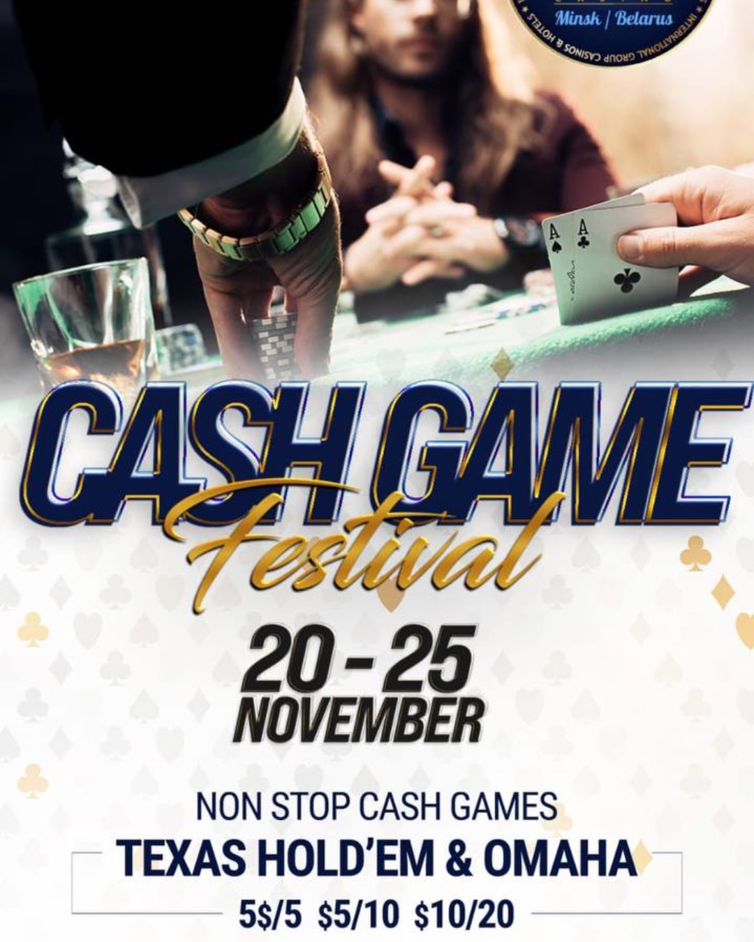 Cash Game Festival | Princess Casino, Минск | 20 - 25 Ноября 2024