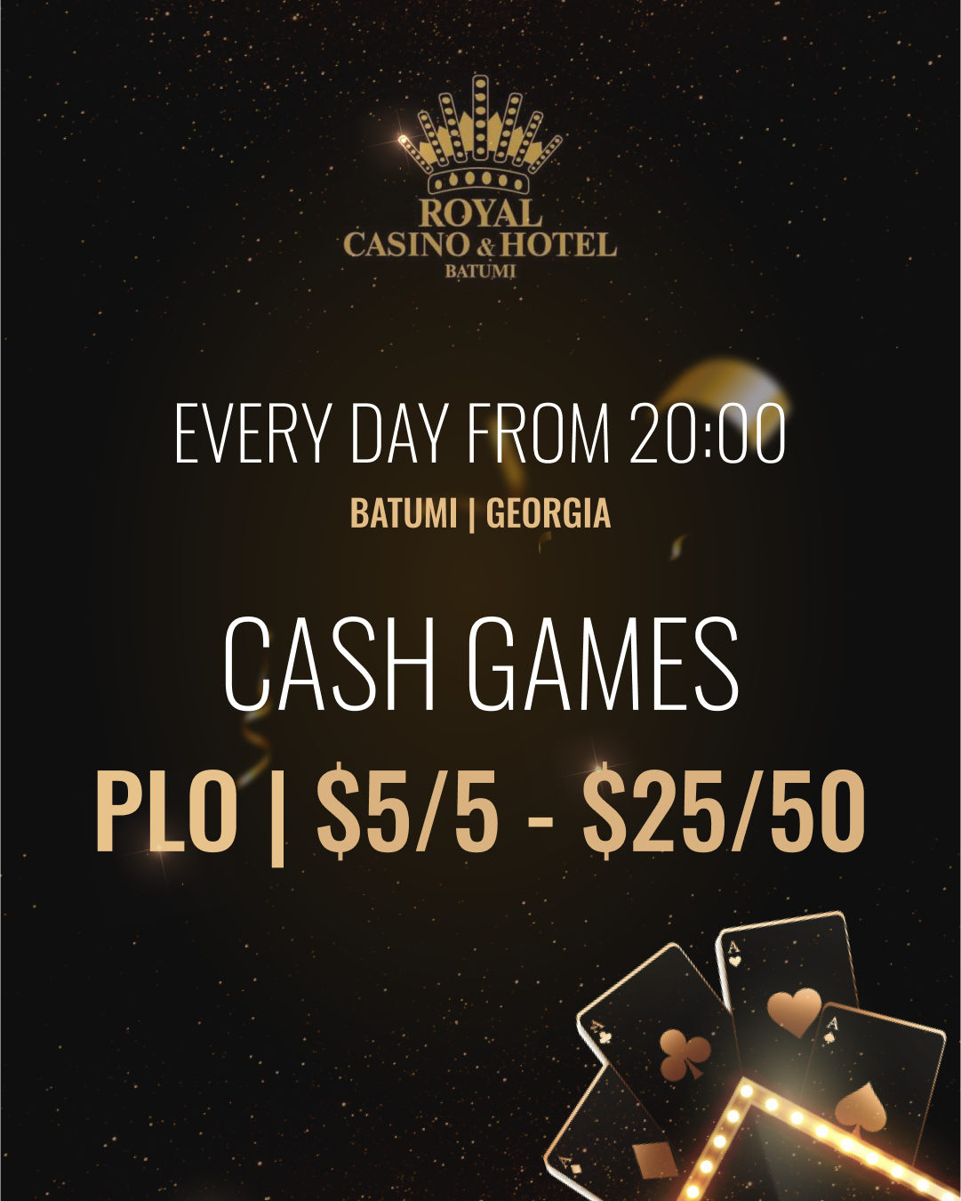 Сash games every day from 20-00 | PLO 4/5 $5/5 -