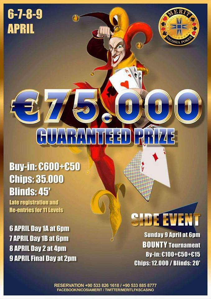 6 - 9 April - Merit Nicosia Poker