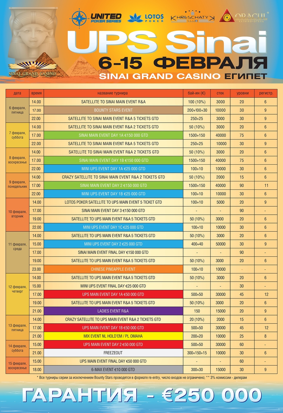 UPS SINAI. 6-15 февраля 2015, Sinai Grand Casino, Египет.