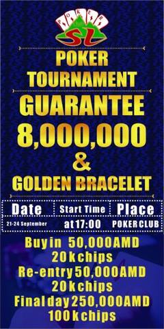 21 - 23 September - Shangri La Poker Tournament