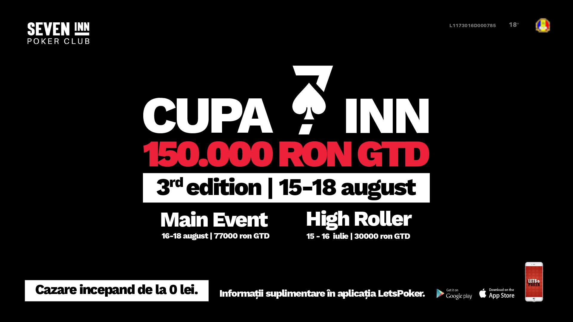 Main Event & High Roller | 150.000 Lei GTD!