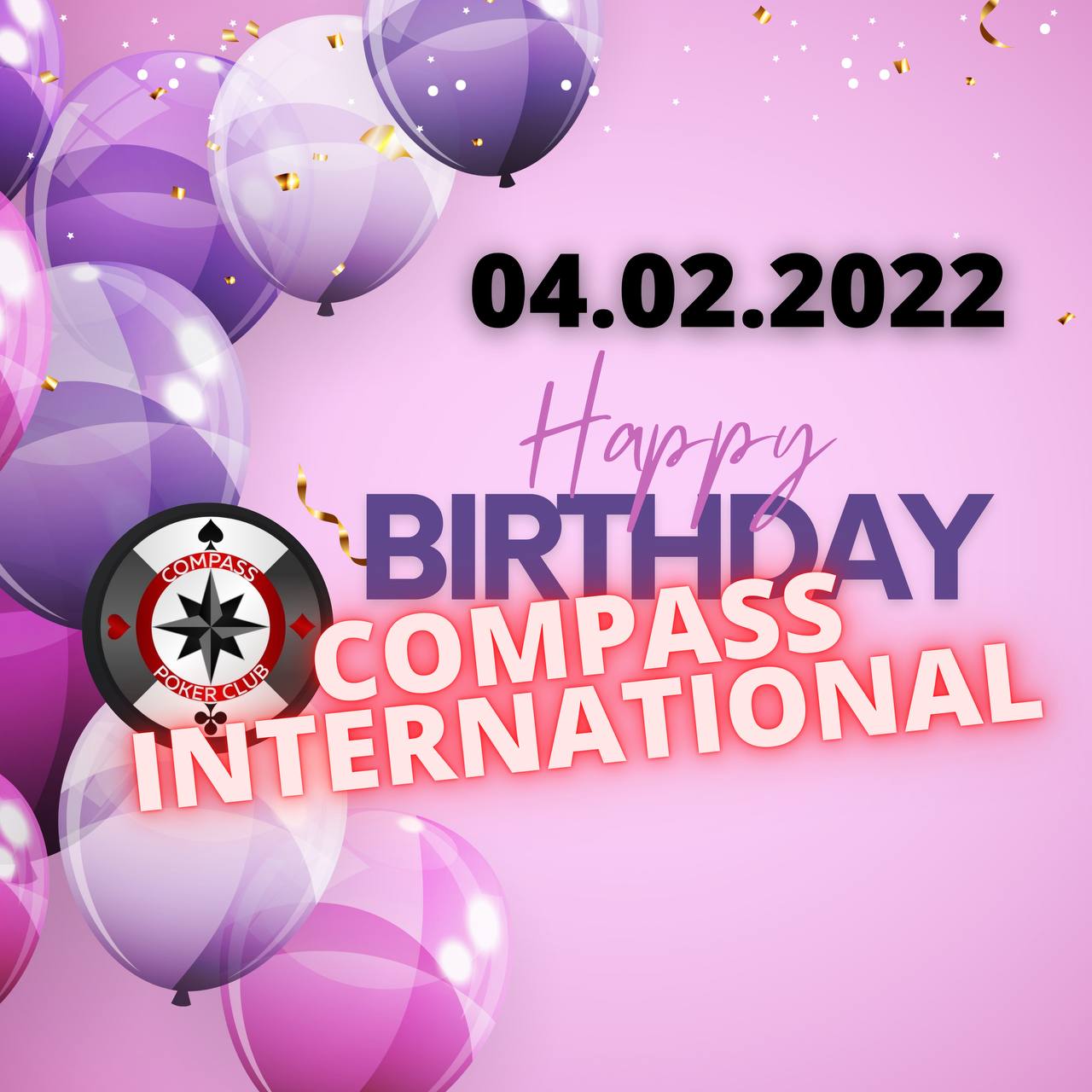 HAPPY BIRTHDAY COMPASS POKER CLUB | 4 ФЕВРАЛЯ, Пятница | ФУРШЕТ, старт в 20:00